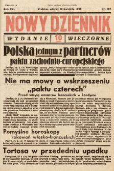 Nowy Dziennik (wydanie wieczorne). 1938, nr 107