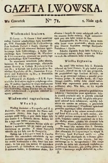 Gazeta Lwowska. 1816, nr 71
