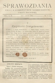 Sprawozdania Koła ck Konserwatorów i Korespondentów Galicyi Wschodniej. T.3, 1903, nr 8-10