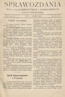 Sprawozdania Koła ck Konserwatorów i Korespondentów Galicyi Wschodniej. T.3, 1904, nr 18-22