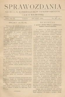 Sprawozdania Grona ck Konserwatorów i Korespondentów Galicyi Wschodniej. T.3, 1905, nr 30-40