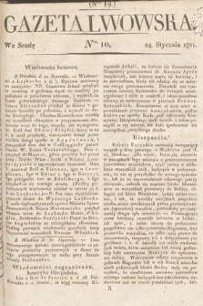 Gazeta Lwowska. 1821, nr 10