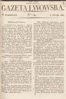 Gazeta Lwowska. 1821, nr 14