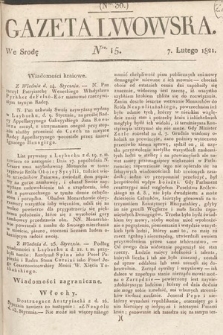 Gazeta Lwowska. 1821, nr 15