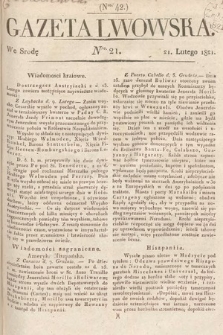 Gazeta Lwowska. 1821, nr 21