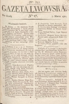 Gazeta Lwowska. 1821, nr 27