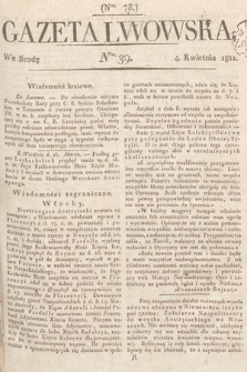 Gazeta Lwowska. 1821, nr 39