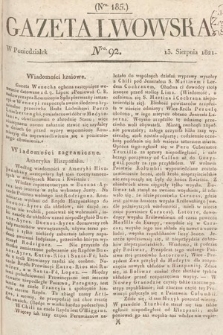 Gazeta Lwowska. 1821, nr 92
