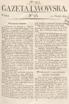 Gazeta Lwowska. 1821, nr 96