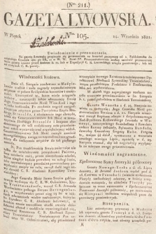 Gazeta Lwowska. 1821, nr 105
