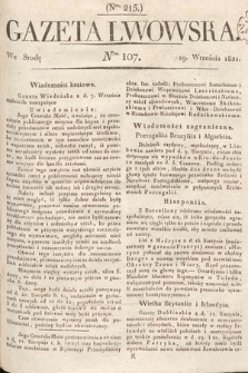 Gazeta Lwowska. 1821, nr 107