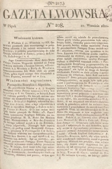 Gazeta Lwowska. 1821, nr 108