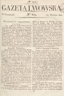 Gazeta Lwowska. 1821, nr 109