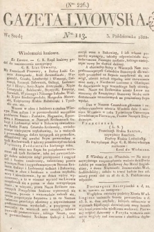 Gazeta Lwowska. 1821, nr 113
