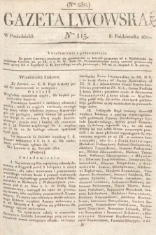 Gazeta Lwowska. 1821, nr 115