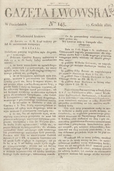 Gazeta Lwowska. 1821, nr 145