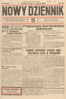 Nowy Dziennik. 1935, nr 243