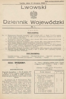 Lwowski Dziennik Urzędowy. 1938, nr 1
