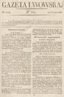 Gazeta Lwowska. 1823, nr 110