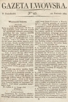 Gazeta Lwowska. 1824, nr 43