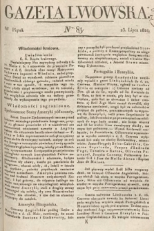Gazeta Lwowska. 1824, nr 85