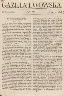 Gazeta Lwowska. 1825, nr 72