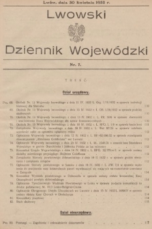 Lwowski Dziennik Wojewódzki. 1932, nr 7