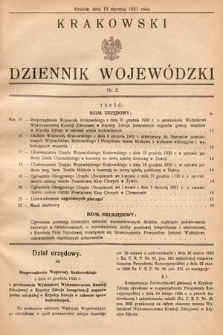 Krakowski Dziennik Wojewódzki. 1931, nr 2