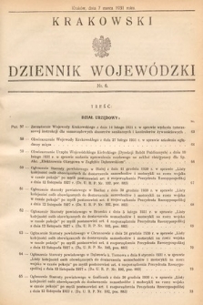 Krakowski Dziennik Wojewódzki. 1931, nr 6