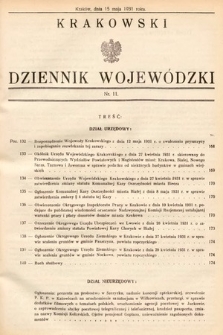 Krakowski Dziennik Wojewódzki. 1931, nr 11
