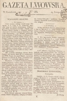 Gazeta Lwowska. 1827, nr 20