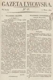 Gazeta Lwowska. 1827, nr 27