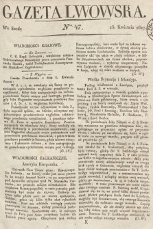 Gazeta Lwowska. 1827, nr 47