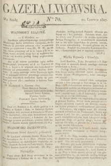Gazeta Lwowska. 1827, nr 70