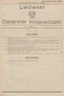 Lwowski Dziennik Wojewódzki. 1934, nr 7