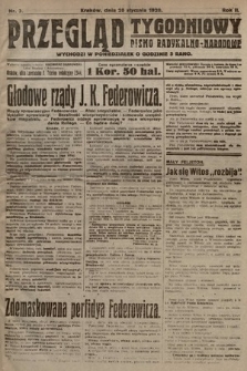Przegląd Tygodniowy : pismo radykalno-narodowe. 1920, nr 3