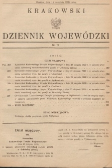 Krakowski Dziennik Wojewódzki. 1929, nr 21