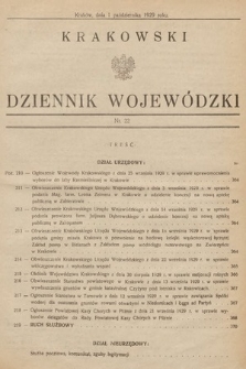Krakowski Dziennik Wojewódzki. 1929, nr 22