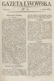 Gazeta Lwowska. 1838, nr 14