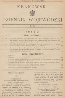 Krakowski Dziennik Wojewódzki. 1935, nr 22