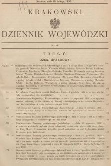 Krakowski Dziennik Wojewódzki. 1936, nr 4
