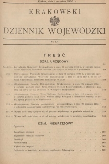 Krakowski Dziennik Wojewódzki. 1936, nr 17