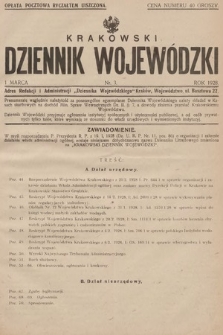 Krakowski Dziennik Wojewódzki. 1928, nr 3