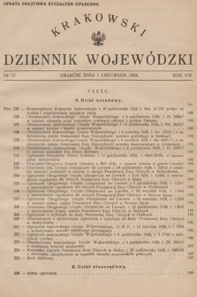 Krakowski Dziennik Wojewódzki. 1928, nr 11