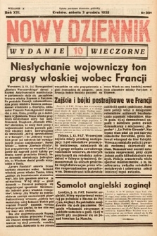 Nowy Dziennik (wydanie wieczorne). 1938, nr 331