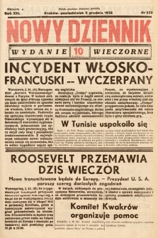 Nowy Dziennik (wydanie wieczorne). 1938, nr 333