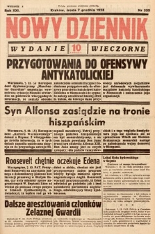 Nowy Dziennik (wydanie wieczorne). 1938, nr 335