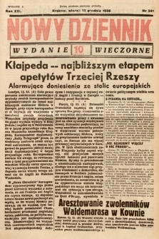 Nowy Dziennik (wydanie wieczorne). 1938, nr 341