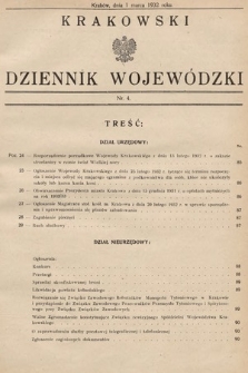 Krakowski Dziennik Wojewódzki. 1932, nr 4