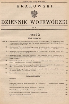 Krakowski Dziennik Wojewódzki. 1932, nr 8